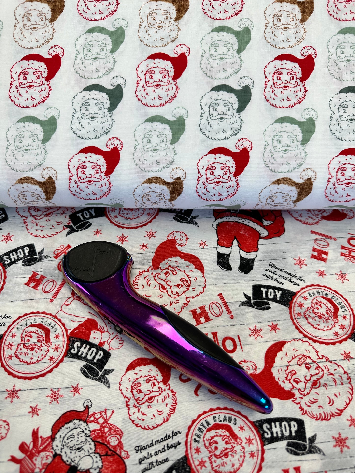 Vintage Whisper for Santa by Lucie Crovatto Vintage Santa Allover Multi 7024-89 Cotton Woven Fabric