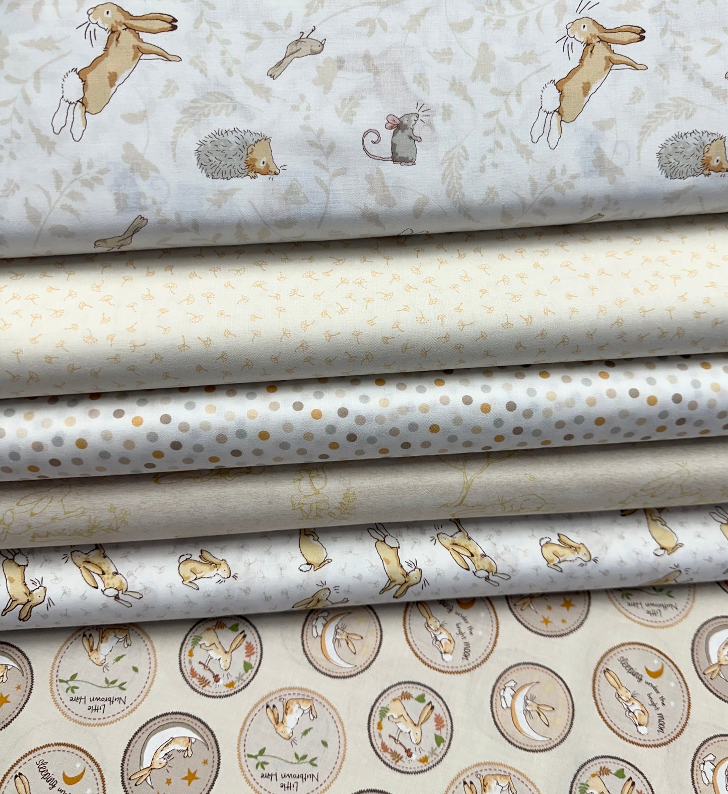 Licensed Guess How Much I Love You 2024 Dots Light Caramel Y4249-64 Cotton Woven Fabric