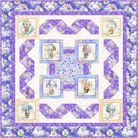 PREORDER ITEM - EXPECTED SEPTEMBER 2024: Oh the Places by Morris Creative Group Moving Along Quilt Kit USA Shipping included in Price 4458A Kit