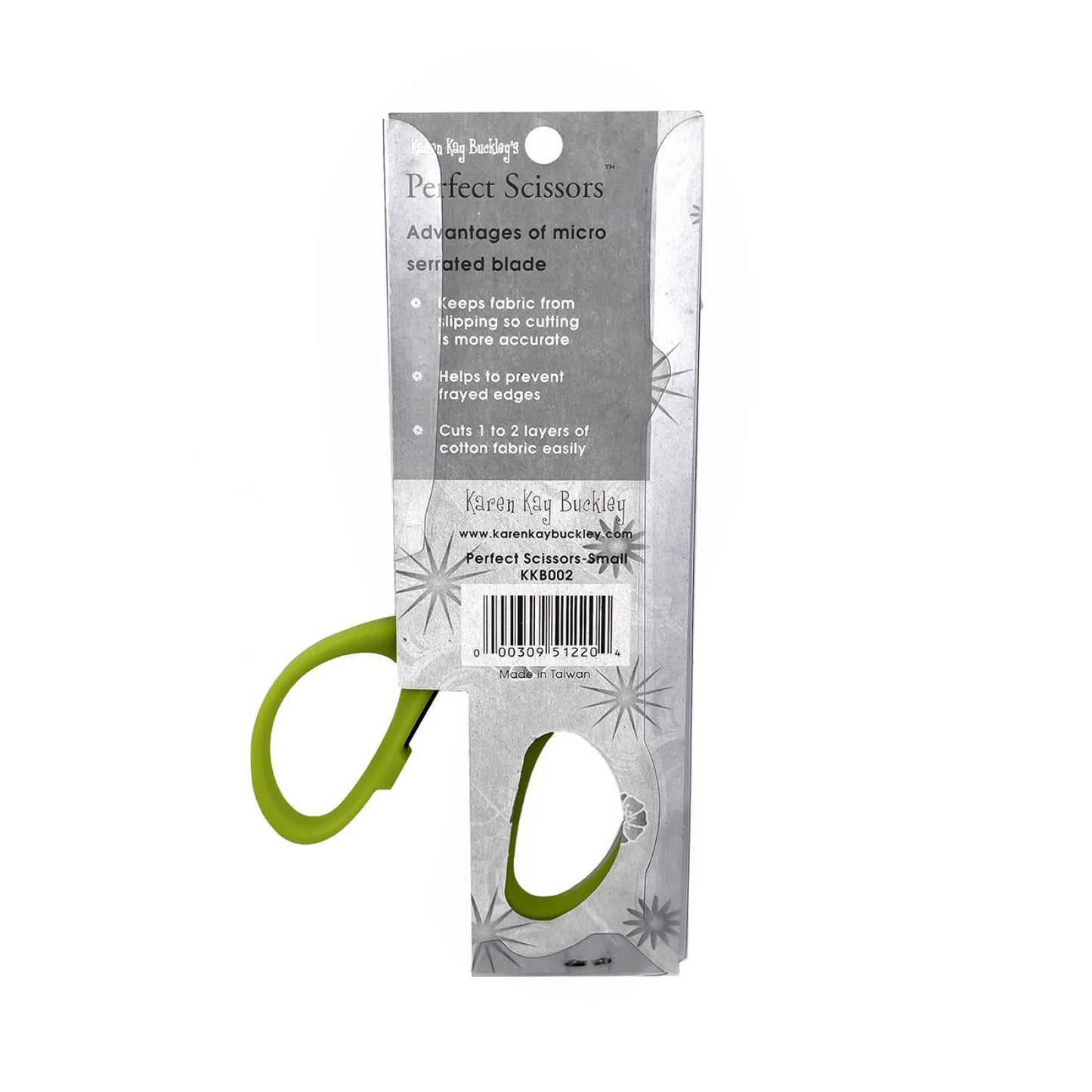 Perfect Scissors Green 4-3/16in Small Micro-Serrated Non-Slip Blade KKBPSS