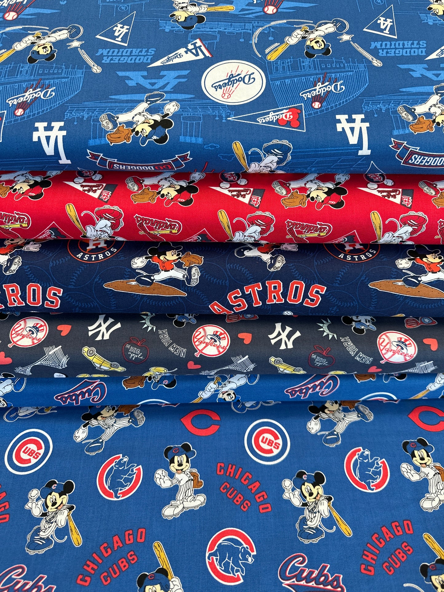 Licensed MLB Disney Mash Up Chicago Cubs 60282-B Cotton Woven Fabric