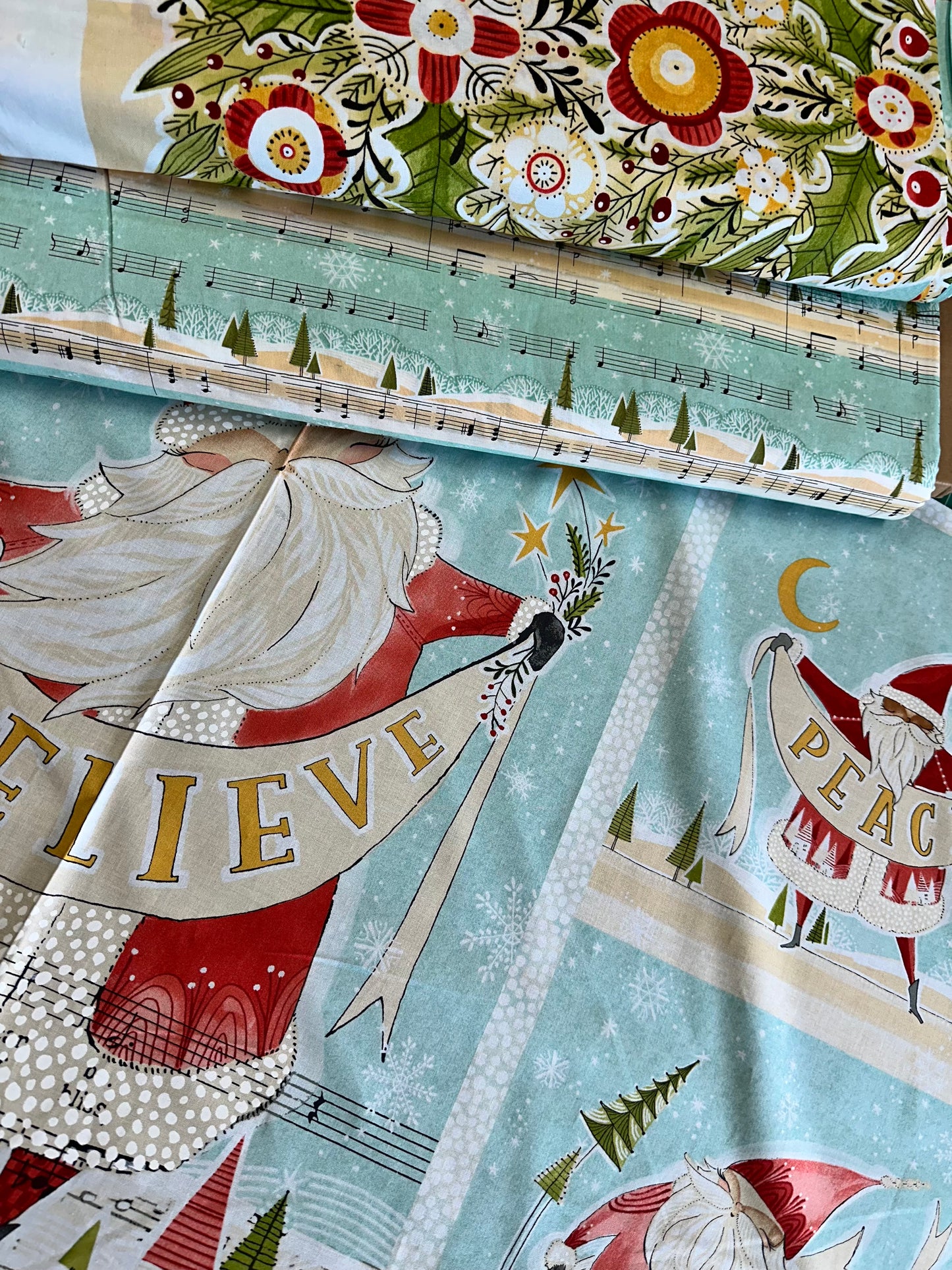 Love Santa by Cori Dantini 24" Panel Love Santa    PWCD027.XPANEL Cotton Woven Panel