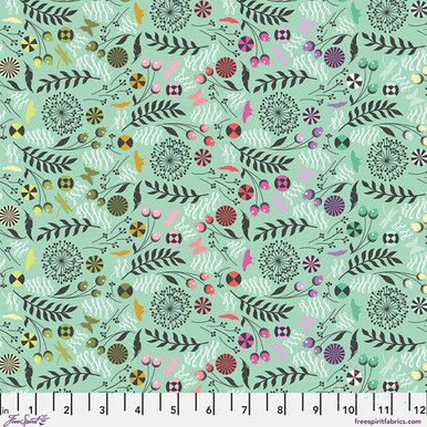 Prince Charming Deja Vu Turtle Bay Sweetmint PWTP279.Sweetmint Fabric by Tula Pink