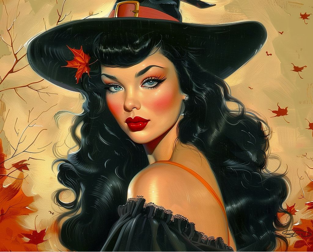 Vintage Witch Panel AL-7515-6C-1 Multi