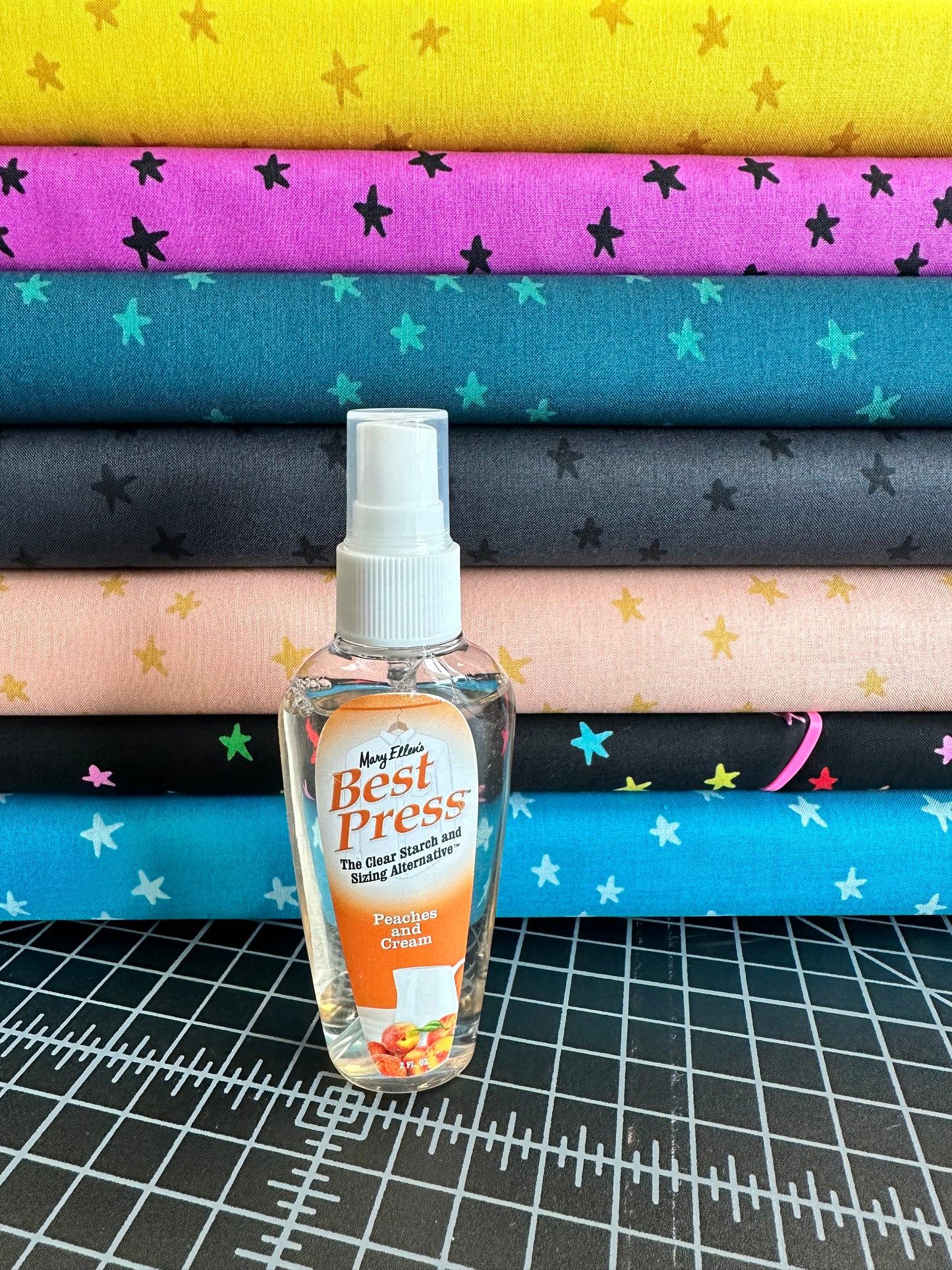 Mary Ellen’s Best Press Peaches and Cream Spray Starch Gems 2oz Spray Bottle 80071ME