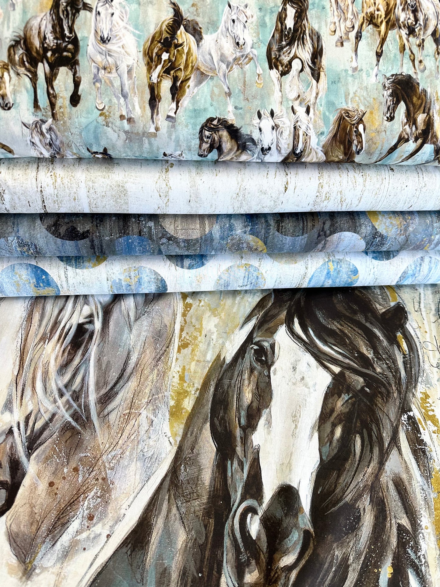 Pedigree by Elisa Genest 32" Panel  White Multi DP28023- 10 Cotton Woven Panel