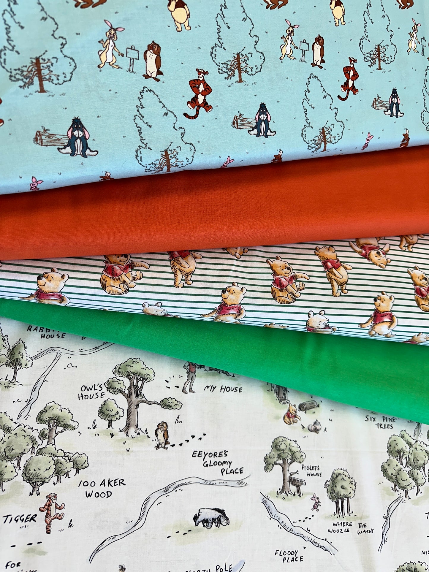 Licensed Prints Winnie The Pooh Stripe 77199-A620715 Cotton Woven Fabric