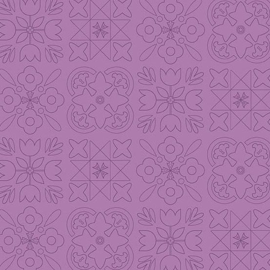 Color Camp Bloom Bandana Muted Amethyst 10428-P by Alison Glass