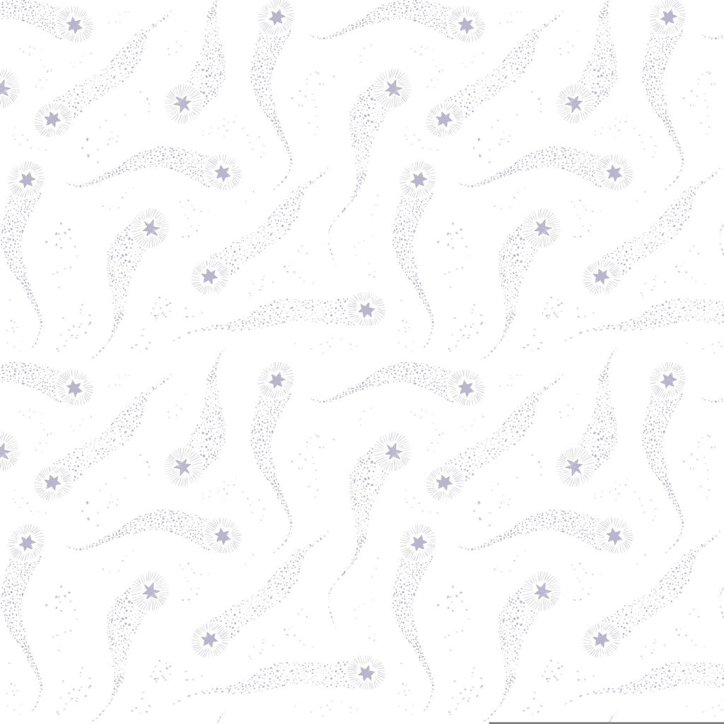 PREORDER ITEM - EXPECTED MARCH 2026: Fairy Solstice by Rae Ritchie White Comets STELLA-DRR3363-WHITE Cotton Woven Fabric