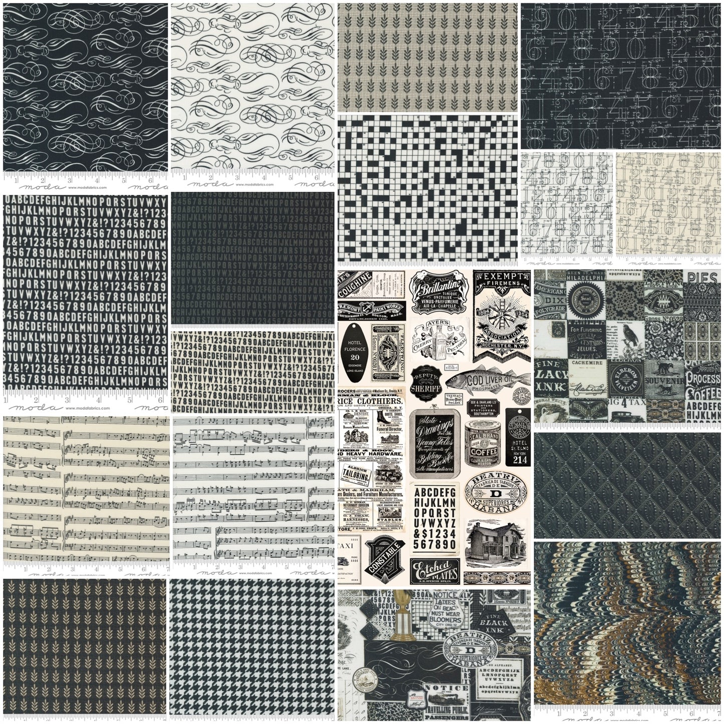 Sable & Swan by Cathe Holden Fat Quarter Bundle of 19 Prints 7440AB Bundle
