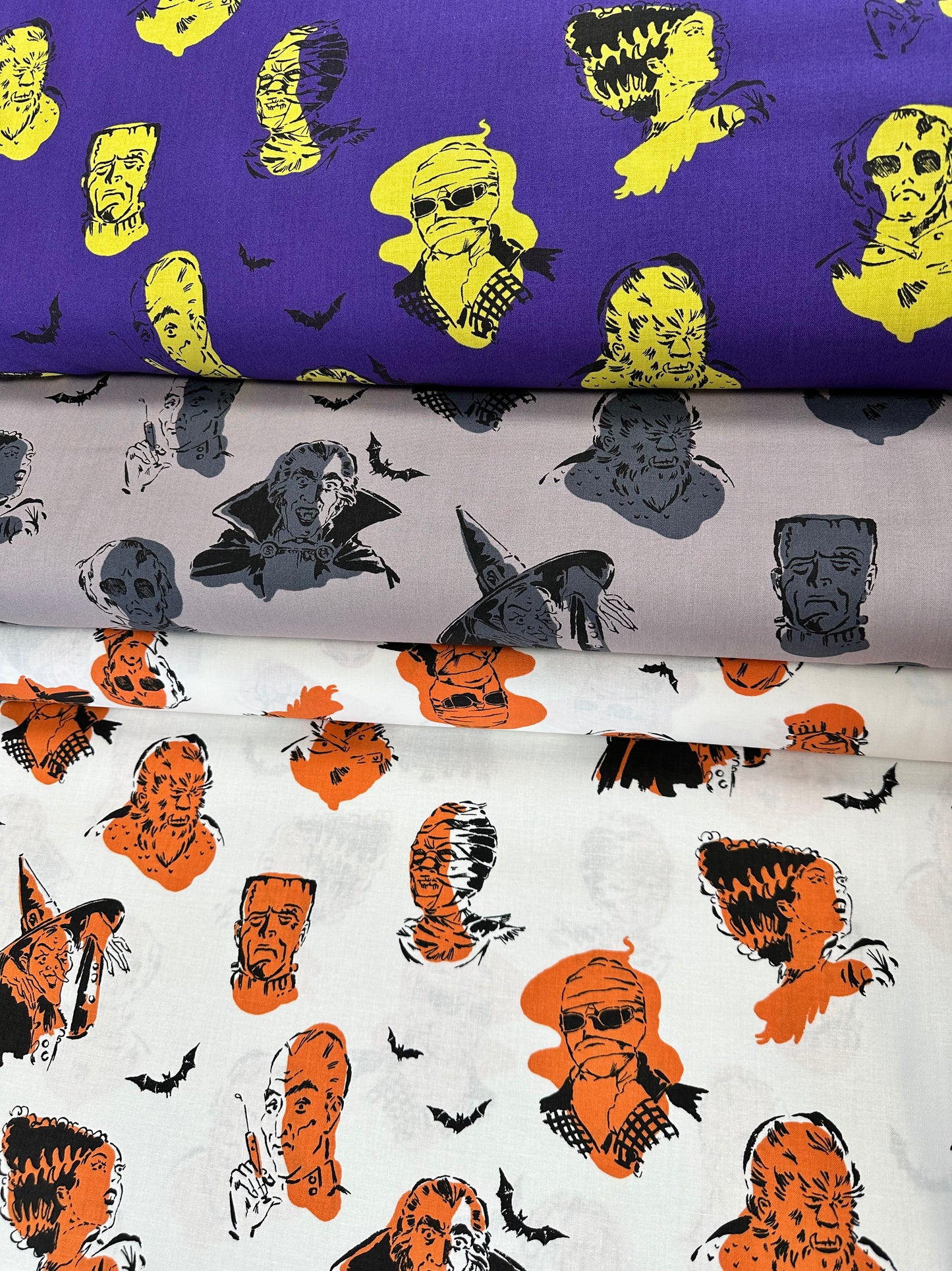 Haunted House Scary Influencers Gray 8995c Cotton Woven Fabric