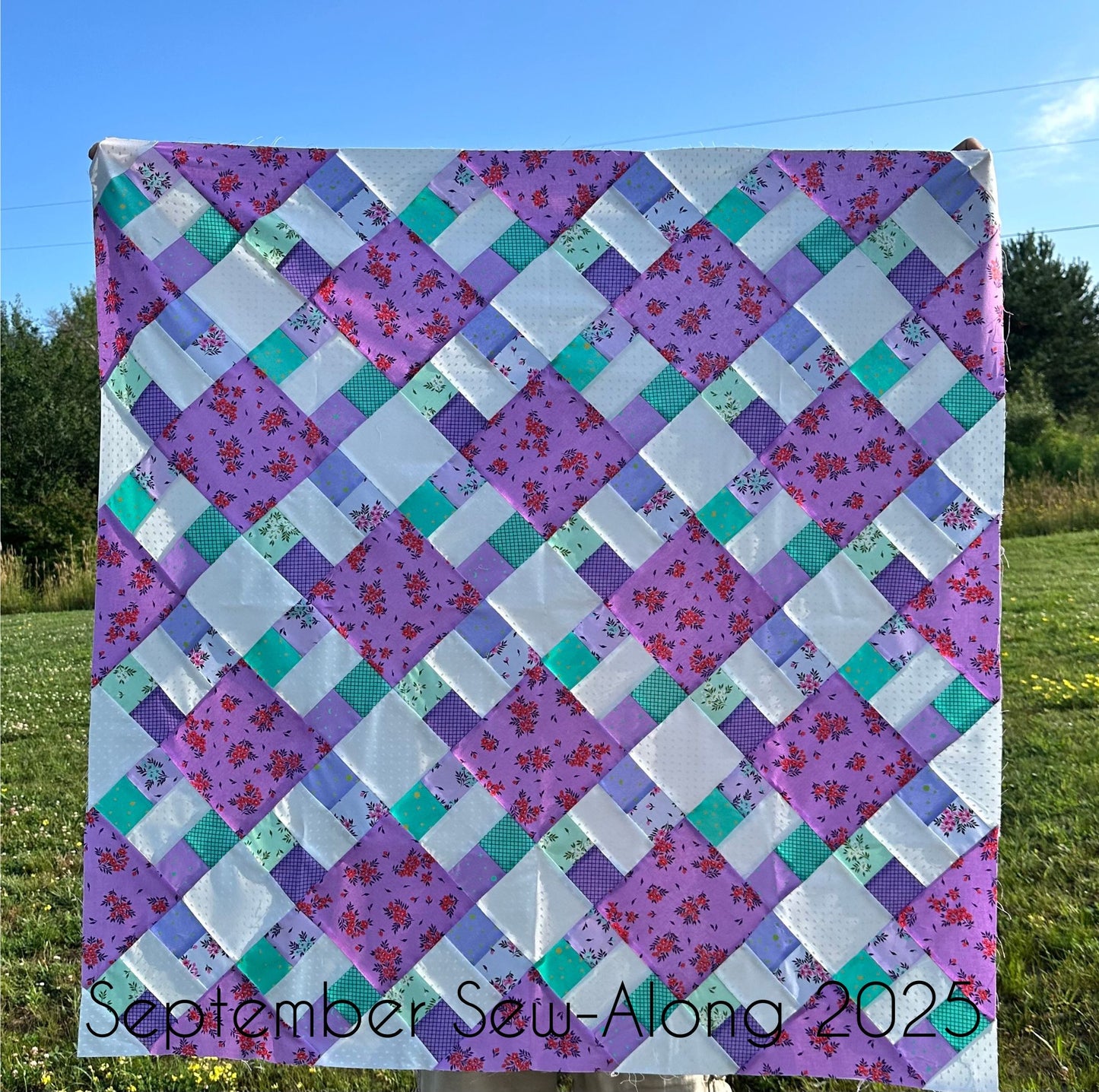 Sweet Stitchers Sew-Along September Kits for Bountiful by Busy Hands Tula Pink True Colors Cool