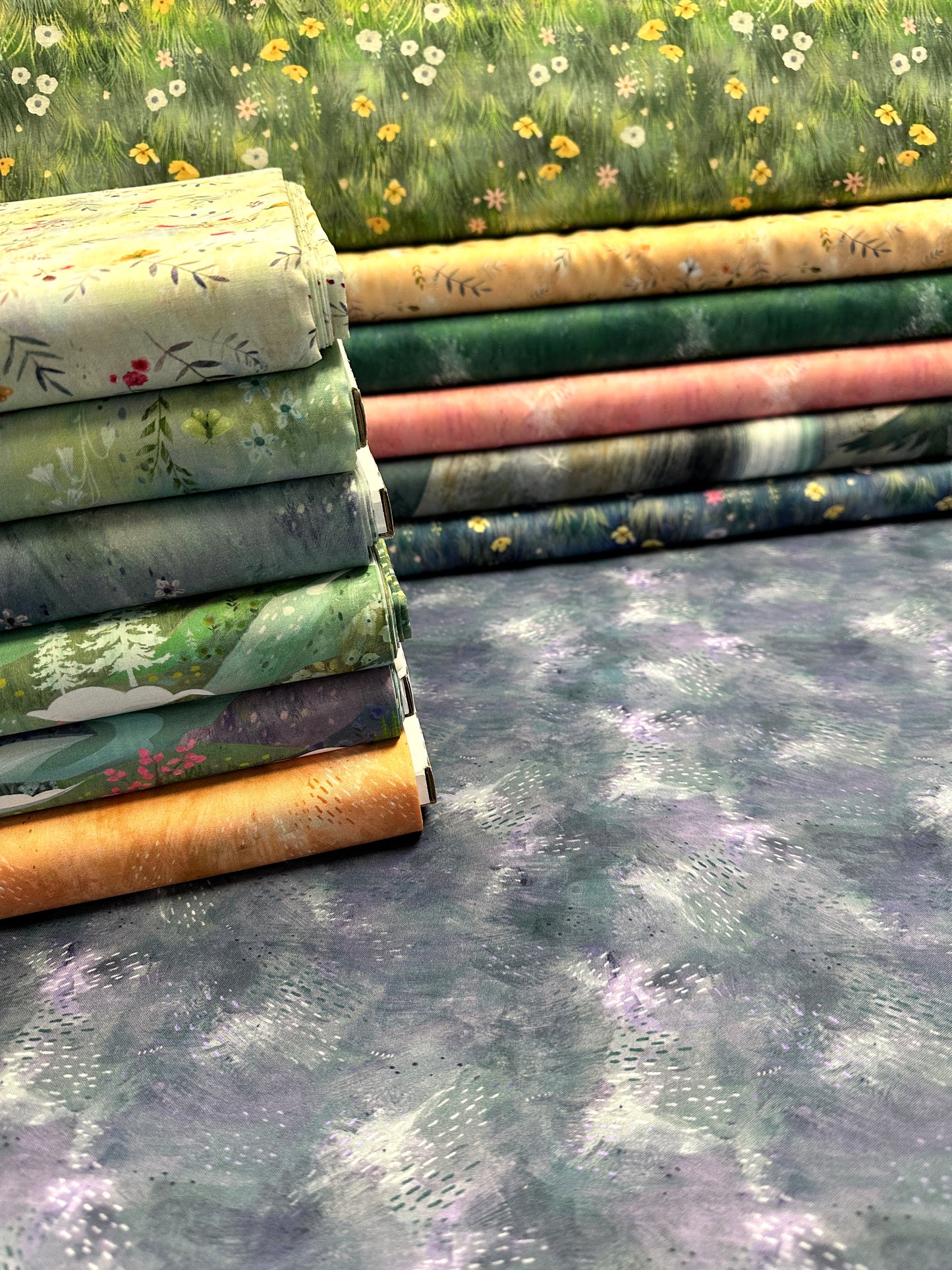 Serenity Digital by Kendra Bunney Meadow Light Sky Y4314-97 Cotton Woven Fabric