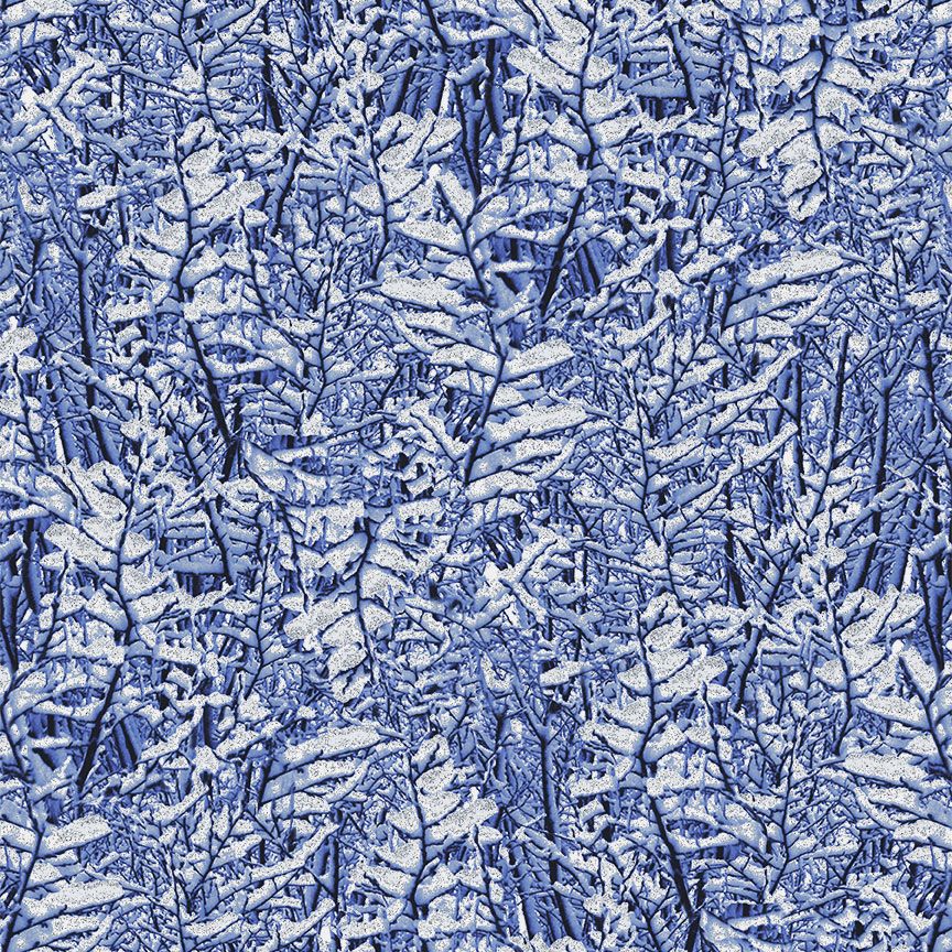 Ice Snowy Trees Glitter Dusk ICE-CM5215-DUSK Cotton Woven Fabric