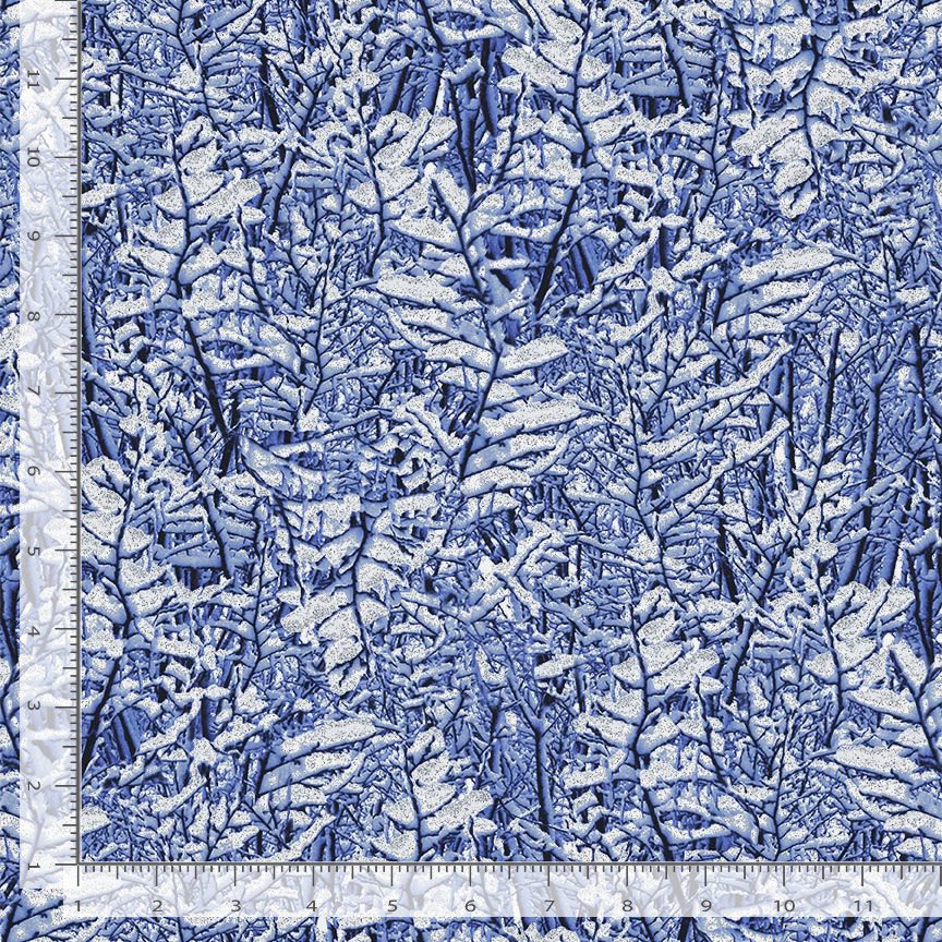 Ice Snowy Trees Glitter Dusk ICE-CM5215-DUSK Cotton Woven Fabric