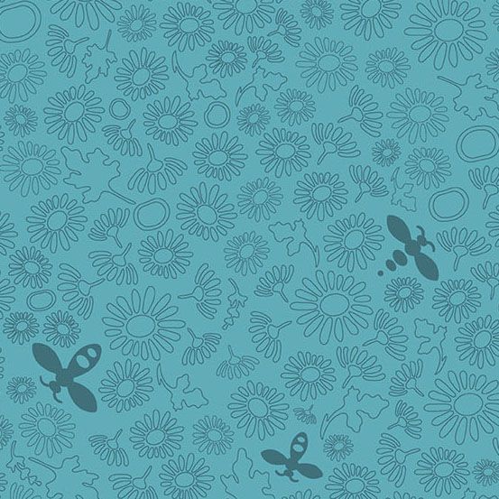 Color Camp Dusk Bee Muted Peacock 10431-T by Alison Glass