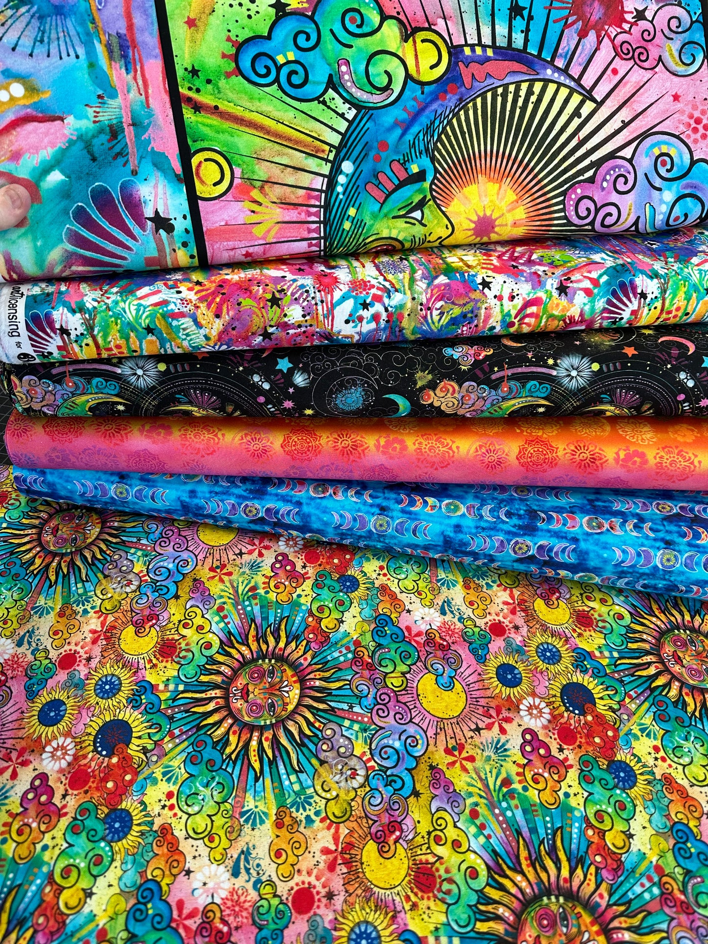 Stargazer by Dean Russo Black 21637-BLK Cotton Woven Fabric