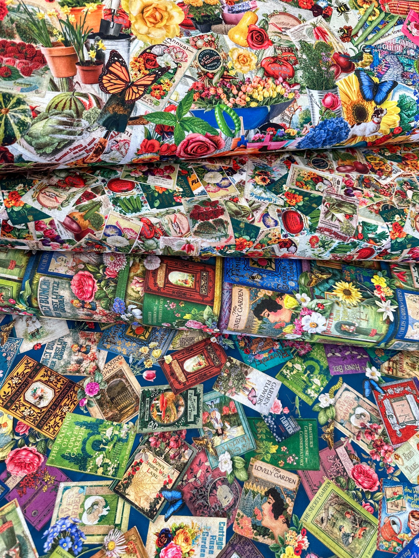 Tales from The Garden by Lars Stewart Seed Packets Garden ANPD-23002-238 Cotton Woven Fabric