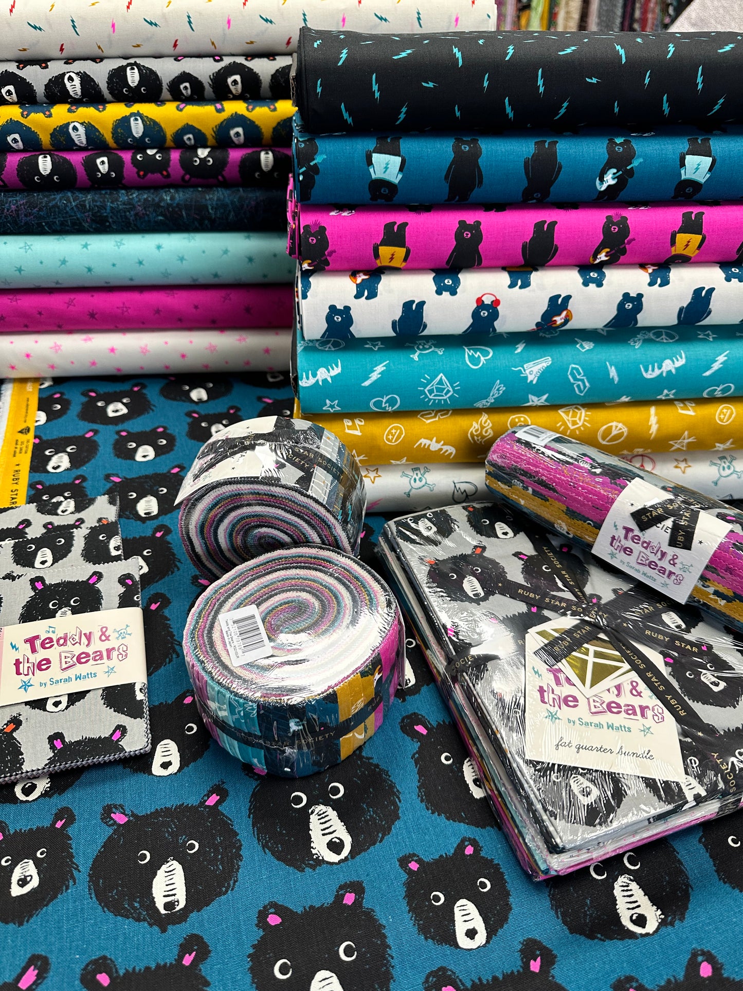 Teddy & The Bears by Sarah Watts of Ruby Star Society Fat Quarter Bundle of 25 RS2102FQ Bundle