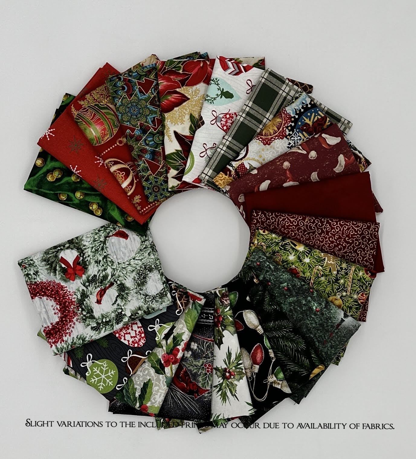 Curated Fat Quarters Tradional Christmas Bundle of 20 - Quilt Shop Quality Cotton Fabric