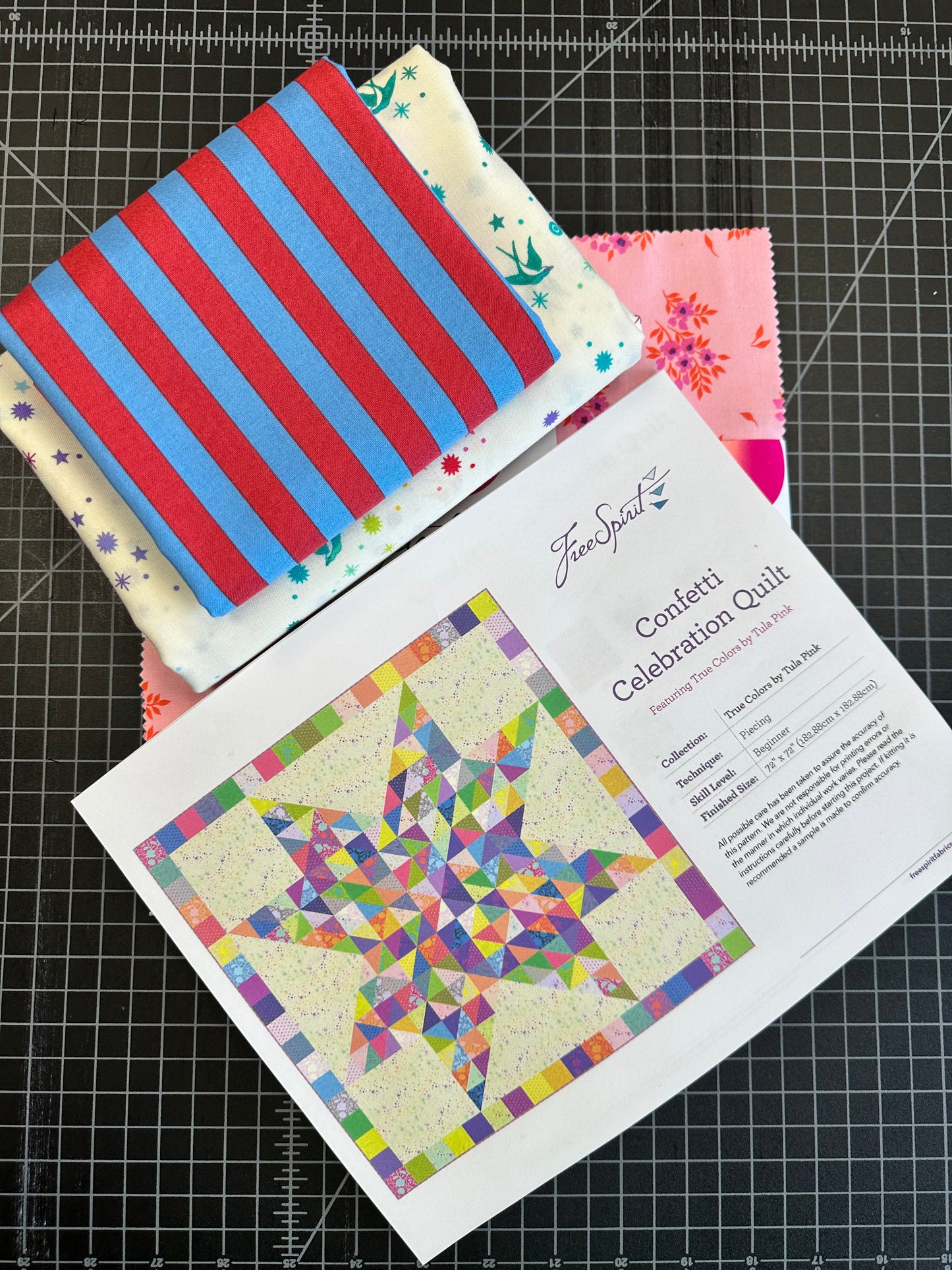 Tula Pink's 2025 True Colors Confetti Celebration Quilt Kit