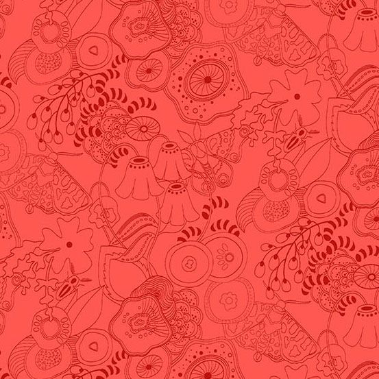 Color Camp Sun Tangle Poppy 10420-R by Alison Glass