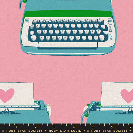 PREORDER ITEM - EXPECTED SEPTEMBER 2025: Best Day Ever by Melody Miller of Ruby Star Society Typewriter Posy Cotton Canvas RS0108.19L Canvas