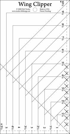 Deb Tucker's Studio 180 Wing Clipper I Clear Acrylic Ruler UDT07
