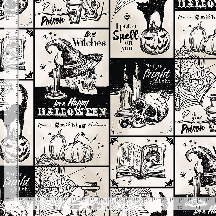 Wicked Wicked Patch Cream WICKED-CD3594-CREAM Cotton Woven Fabric