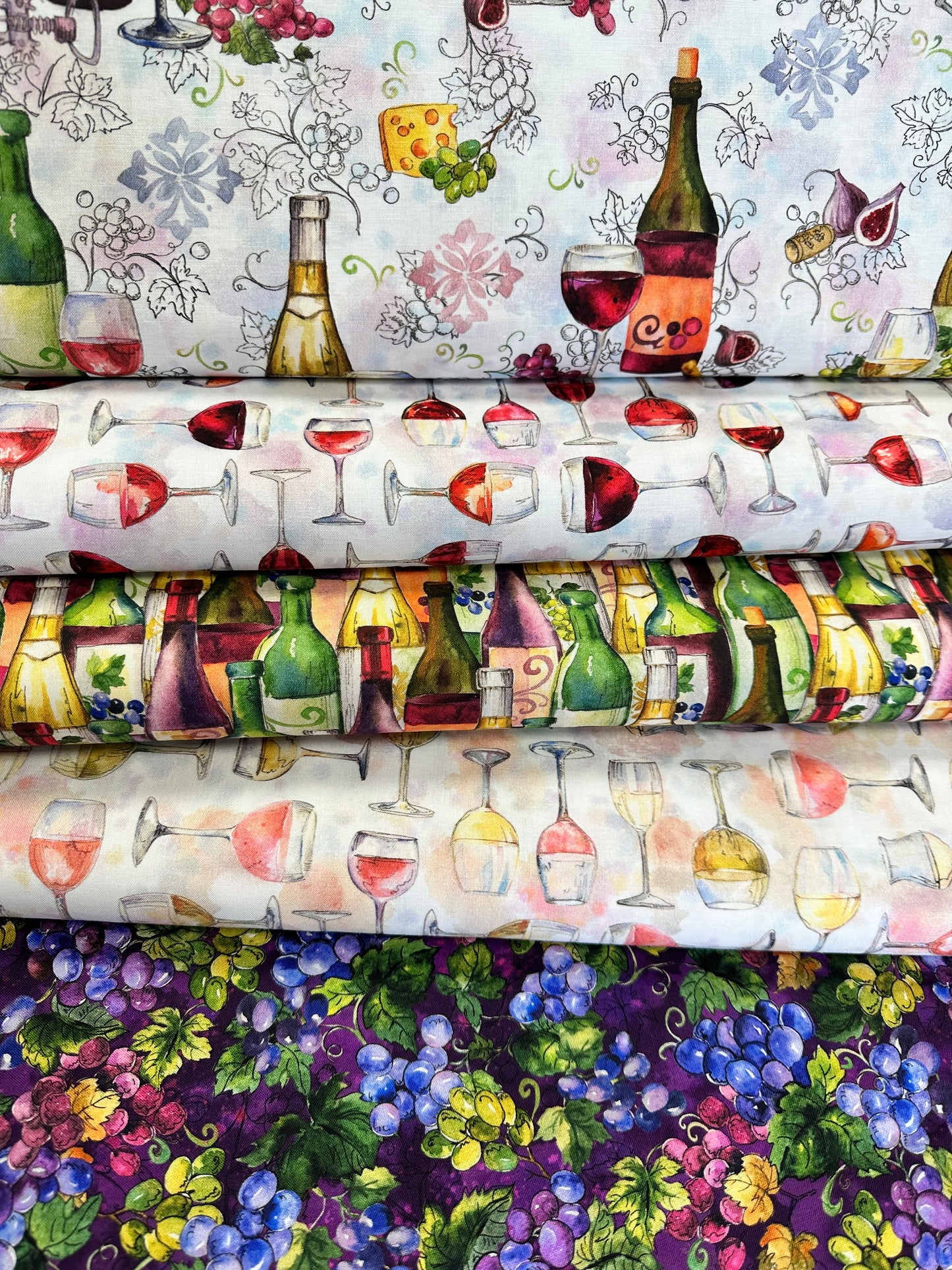 Wine Club by Elena Vladkina Wine AHVD22088280 Cotton Woven Fabric