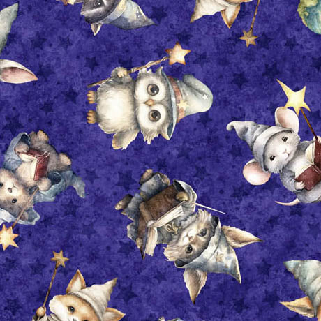 Lil' Wizards by Morris Creative Group Wizard Toss Purple 30551VMINK Minky Fabric