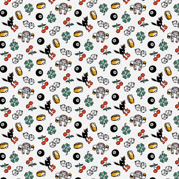 Timeless Tattoos Lucky Tattoo Toss White 18325893 White 118" Wideback Cotton Woven