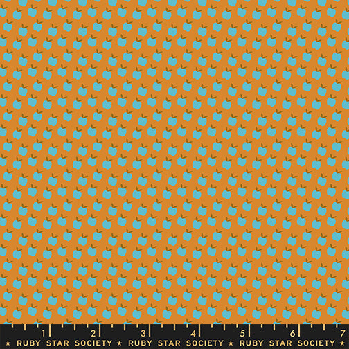 PREORDER ITEM - EXPECTED OCTOBER 2025: Catnap by Alexia Marcelle Abegg of Ruby Star Society Apples Caramel RS4134.15 Cotton Woven Fabric