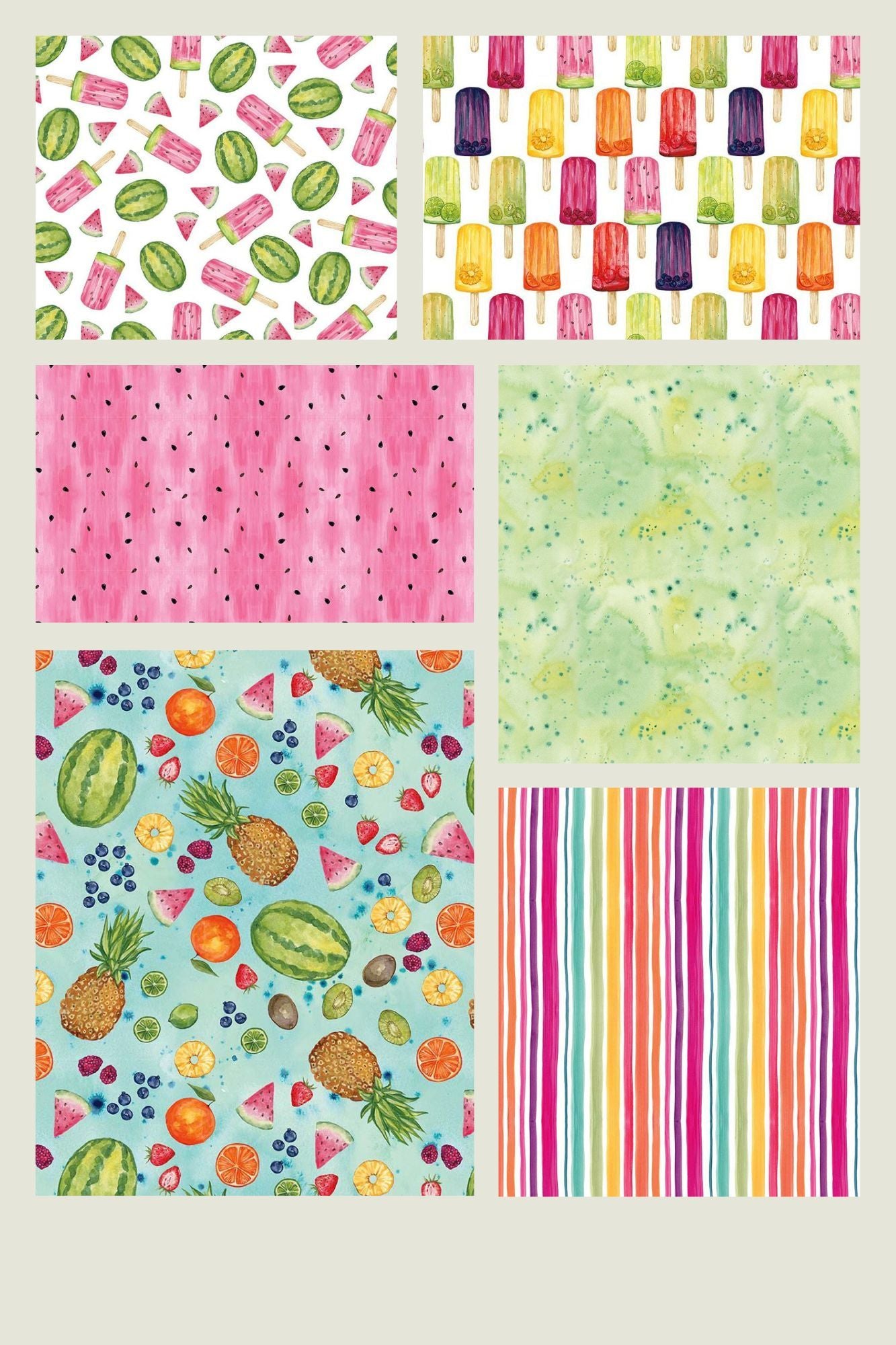 Fruity Popsicles FY Bundle of 6 Prints by Yvette St. Amant