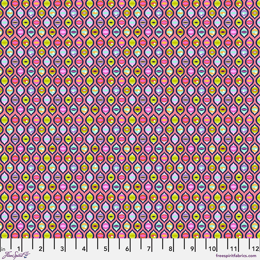 Tula Pink Tabby Road DeJa Vu Cat Eyes Prism    PWTP095.PRISM Cotton Woven Fabric