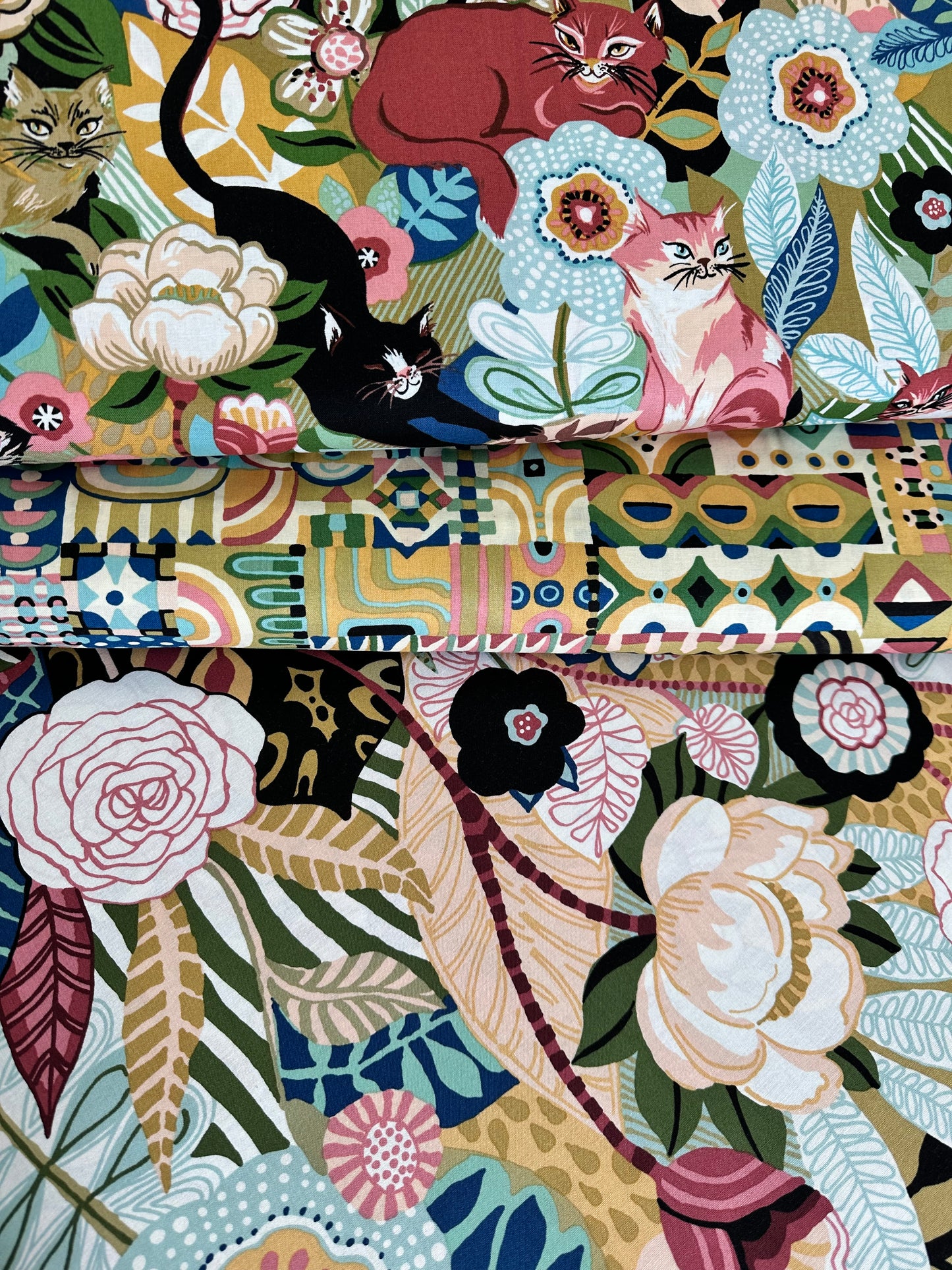 Chamomile Garden Chamomile Mosaic 9046c Cotton Woven Fabric
