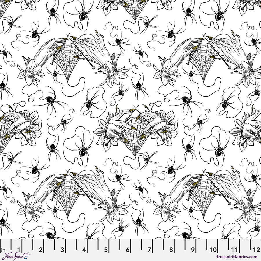 Costumes & Cobwebs by Club Hauer Cobweb Lace White PWRH119.WHITE Cotton Woven Fabric