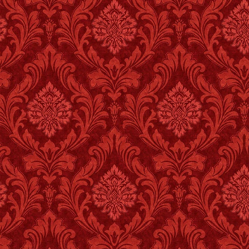 American Pride by Geoff Allen Damask Red 7920-88 Cotton Woven Fabric