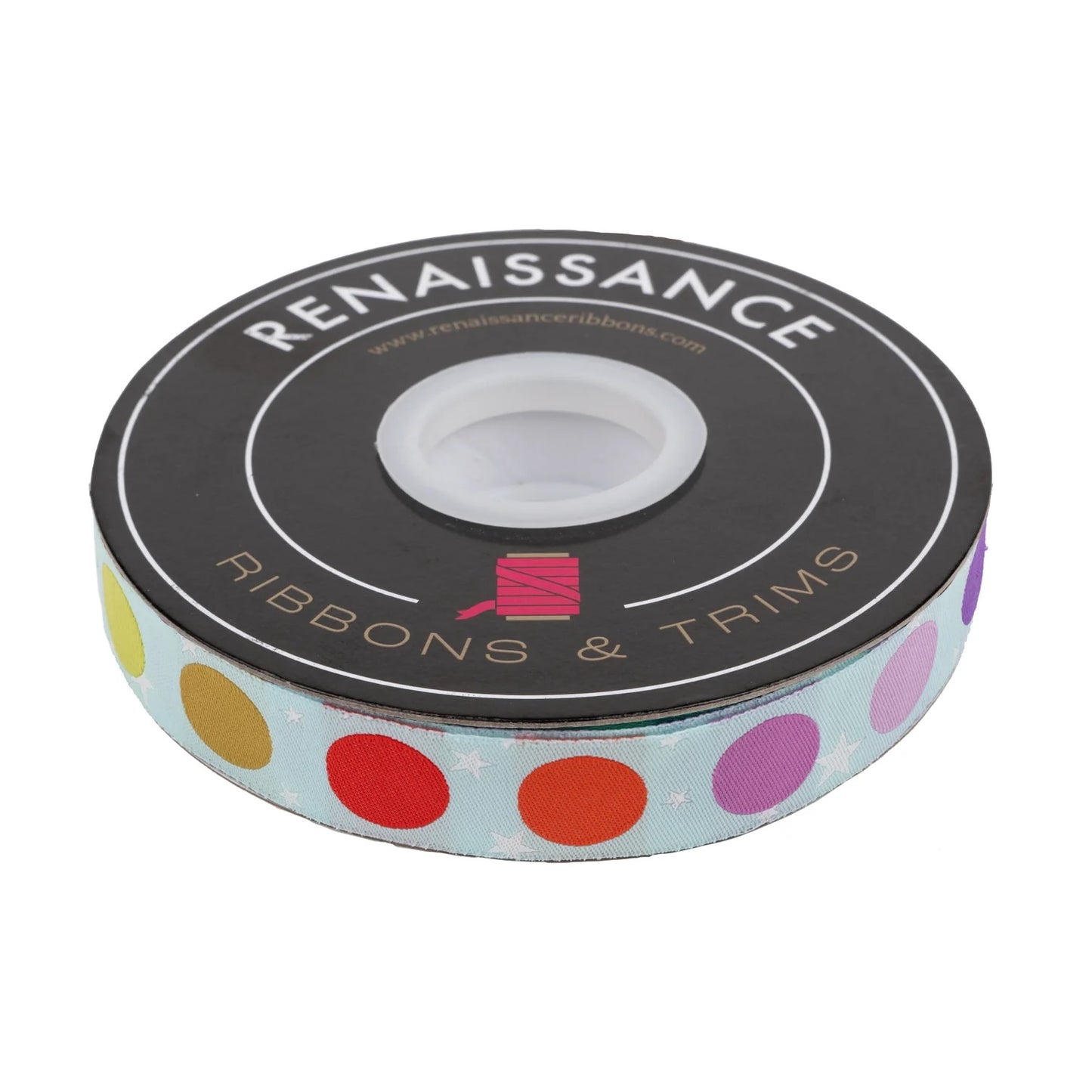 Tula Pink Tabby Road Ribbon 7/8" Ribbon Disco Dot tk-117-22mm-col-1 Priced per Yard