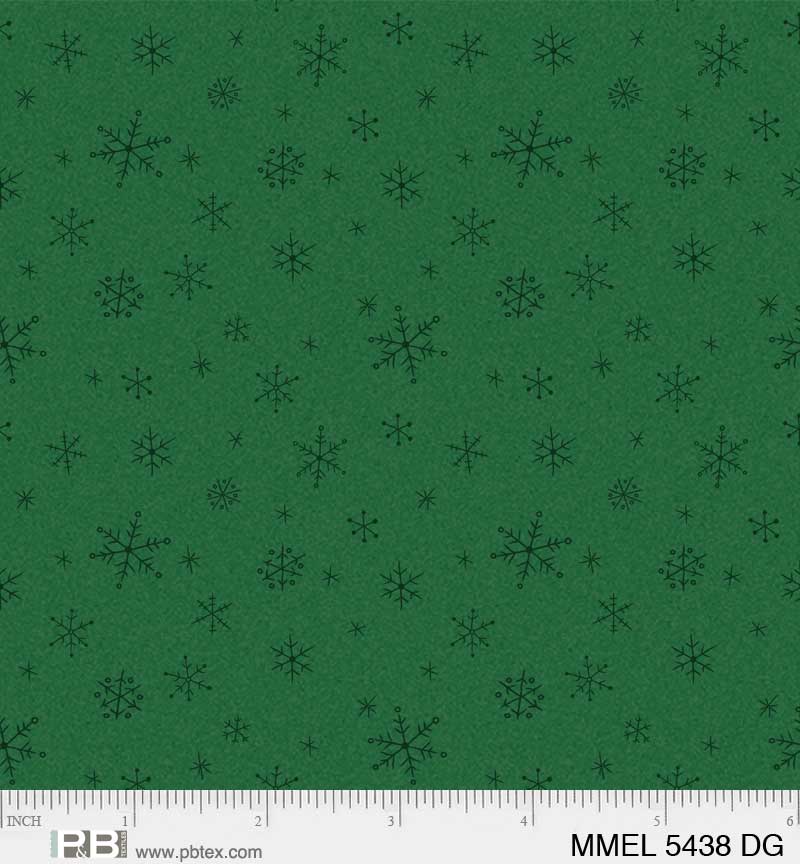 Merry Melody by Lesa Marino Ditsy Snowflakes    MMEL5438DG Cotton Woven Fabric