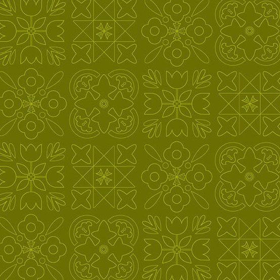 Color Camp Grove Bandana Dark Toad 10428-G by Alison Glass