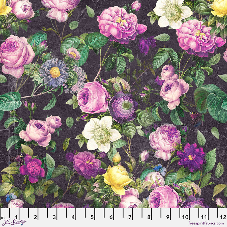 Tim Holtz Eclectic Element Palette Flower Shop Purple PWTH304.PURPLE Cotton Woven Fabric