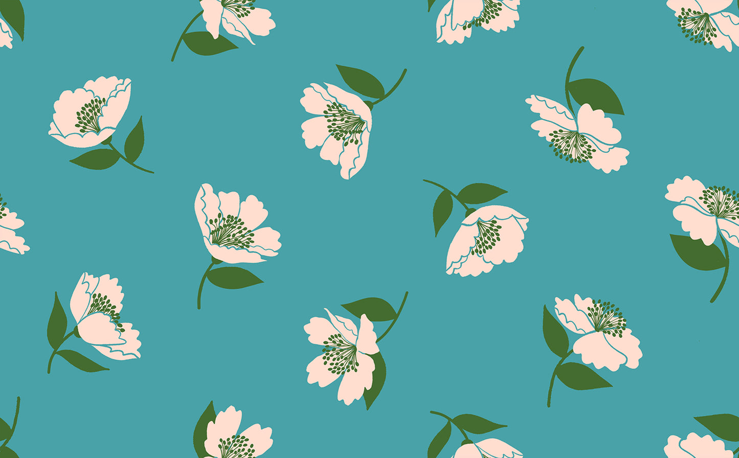 Juicy by Melody Miller of Ruby Star Society Fluttering Dark Turquoise    RS0089.14 Cotton Woven Fabric
