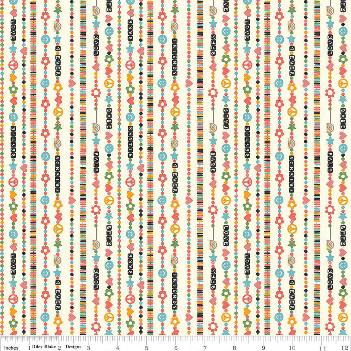 Besties by Corinne Wells Friendship Bracelets Vanilla    C15814-VANILLA Cotton Woven Fabric