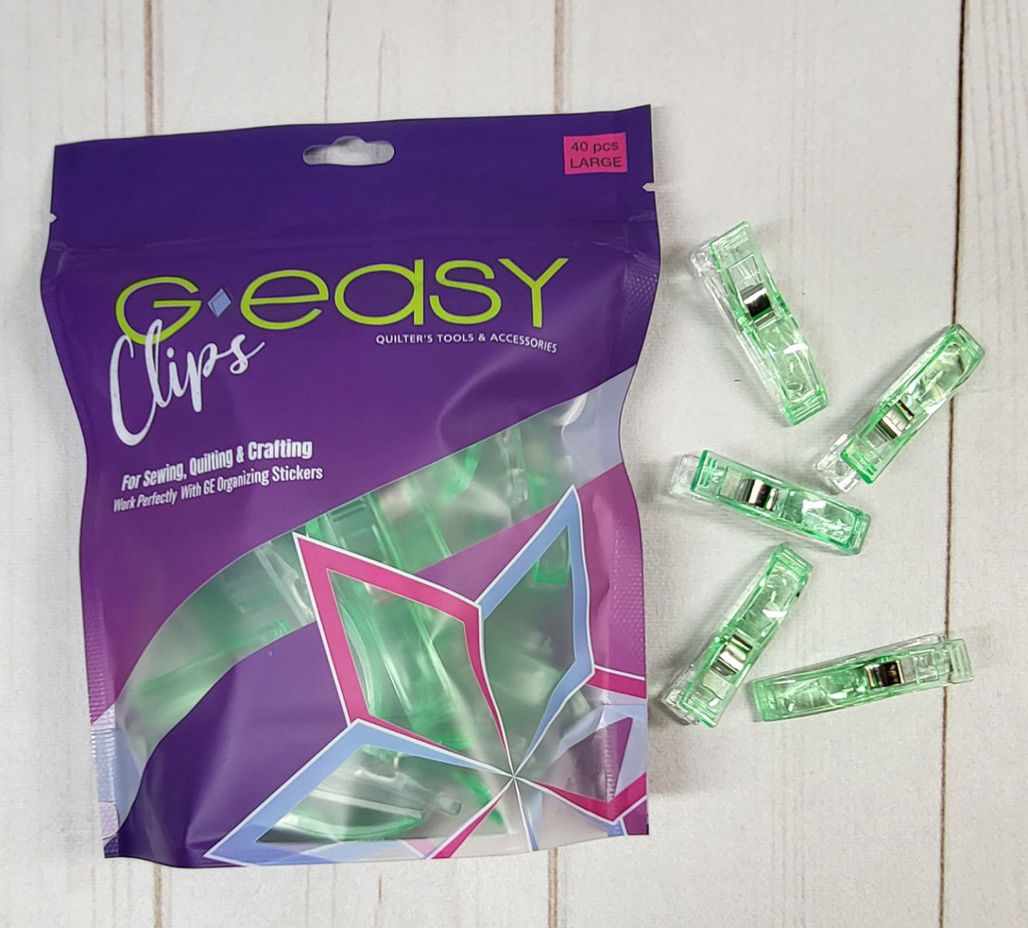 GEasy Clips by Gudrun Erla Large Green GE-1111