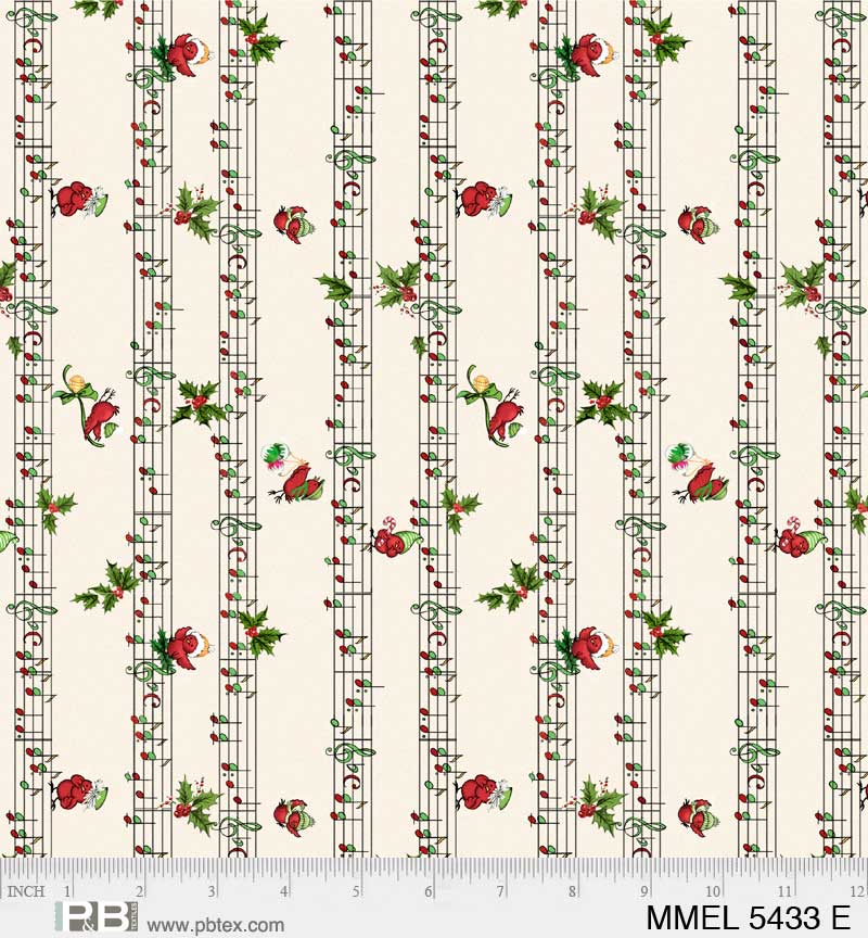 Merry Melody by Lesa Marino Holiday Sheet Music    MMEL5433E Cotton Woven Fabric