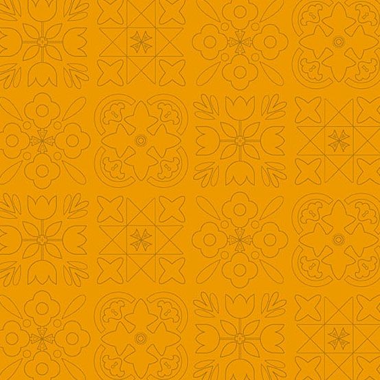 Color Camp Sun Bandana Marigold 10428-O by Alison Glass