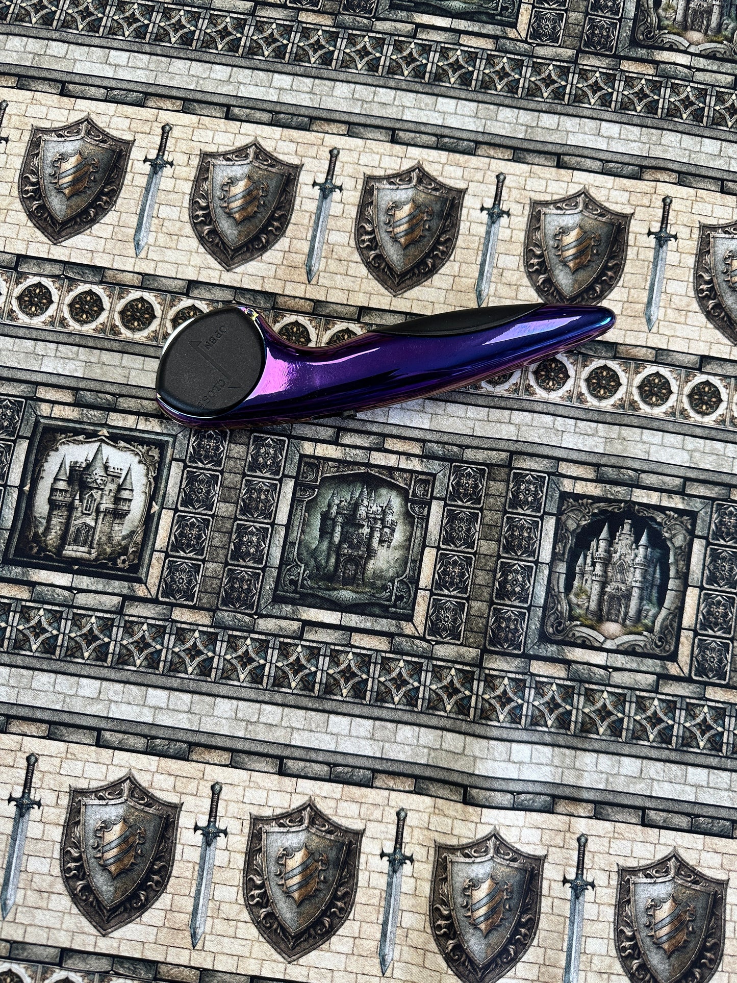 Wizards and Warriors by Morris Creative Group Castle Stripe Stone 30239K Cotton Woven Fabric