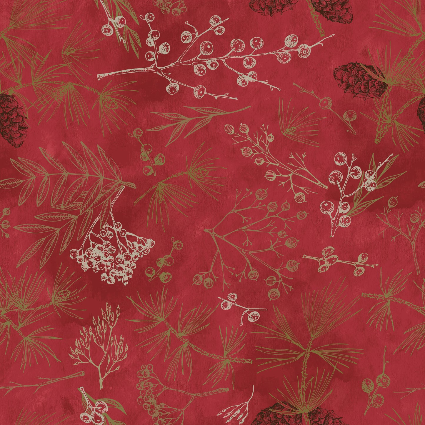 Preorder May 2026: Good Natured Wide 108" Auburn Tree Bits 8857-33 by Funny Girl