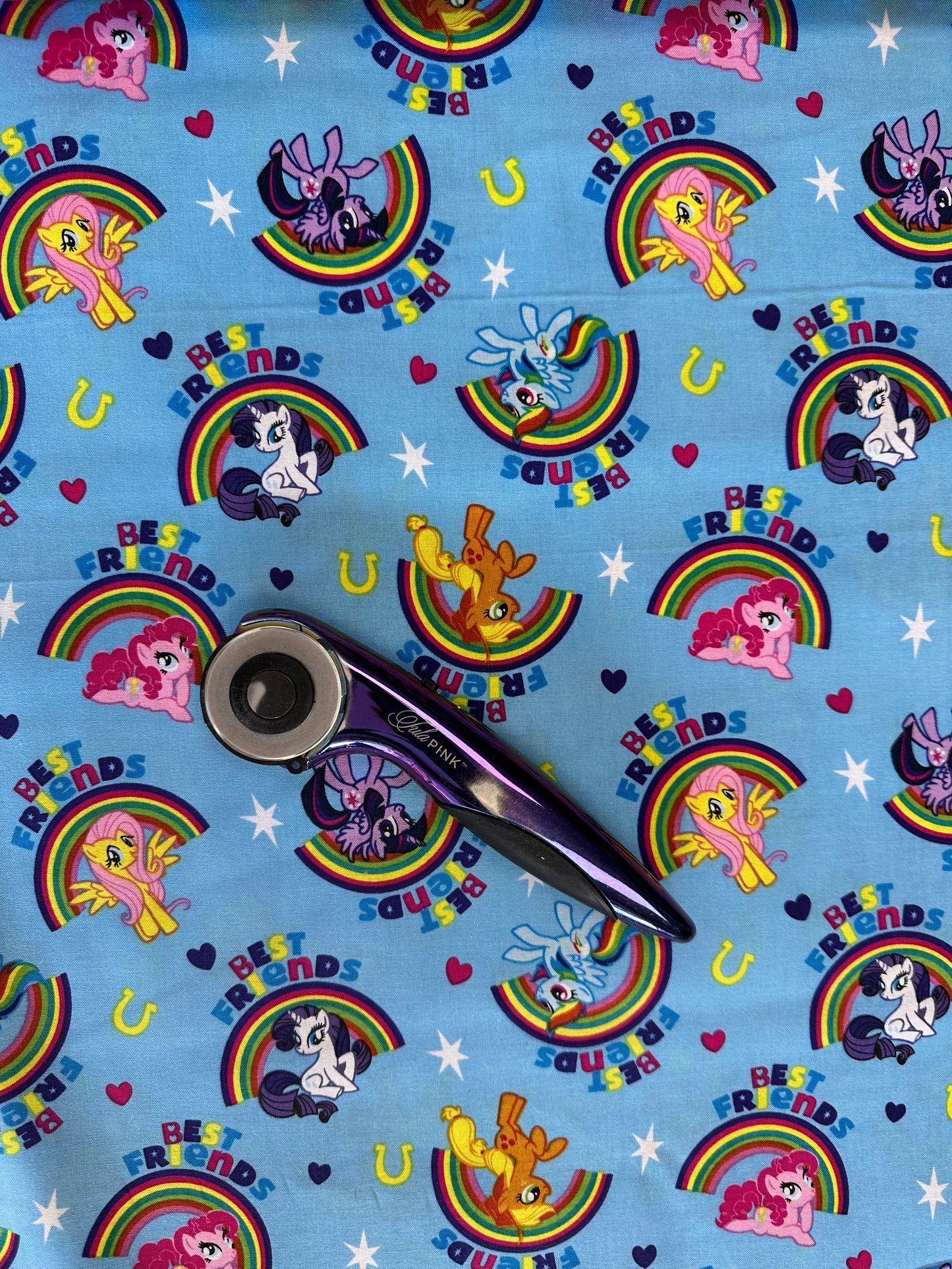 Licensed My Little Pony Friendship is Sweet Black 887816159951 Cotton Woven Fabric